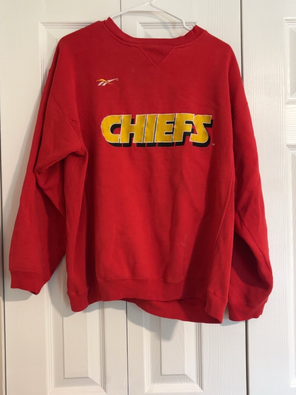 Vintage Reebok Kansas City Chiefs Red Crewneck Sweatshirt size medium